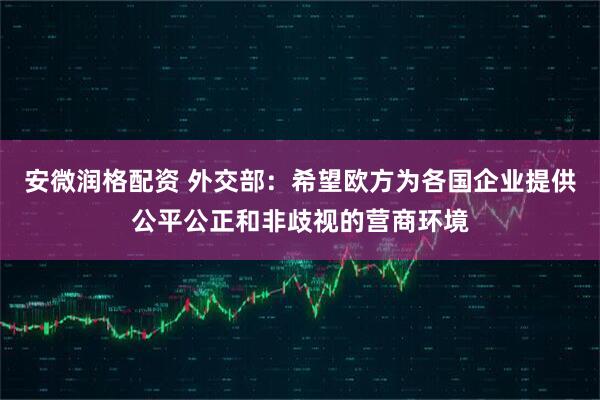 安微润格配资 外交部：希望欧方为各国企业提供公平公正和非歧视的营商环境